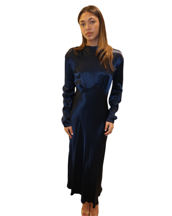 Backless Swan Dress Navy