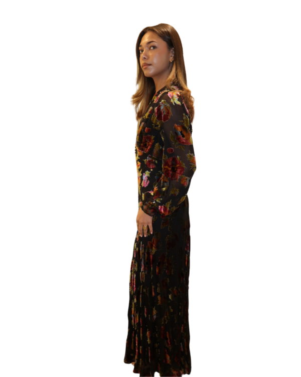 Emory Dress Countryside Devore Black  Countryside Devore Black - Image 2