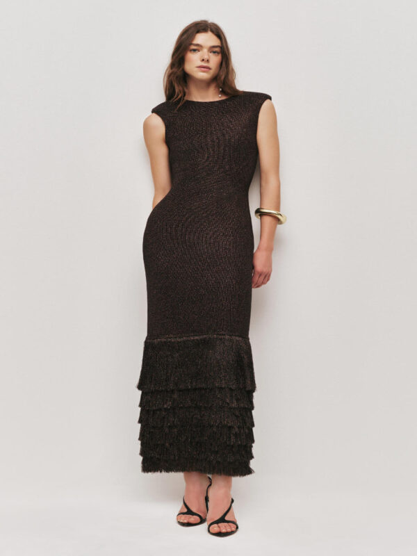 Aje Breeze Knit Midi Dress Breeze Knit Midi Dress Chocolate