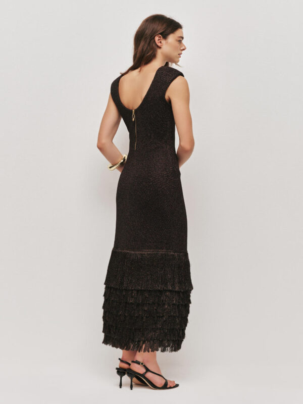 Aje Breeze Knit Midi Dress Breeze Knit Midi Dress Chocolate - Image 2