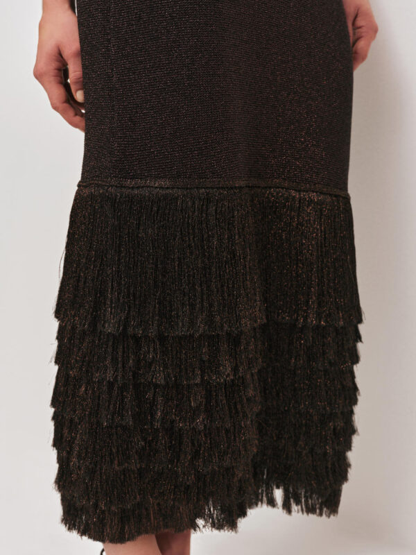 Aje Breeze Knit Midi Dress Breeze Knit Midi Dress Chocolate - Image 3
