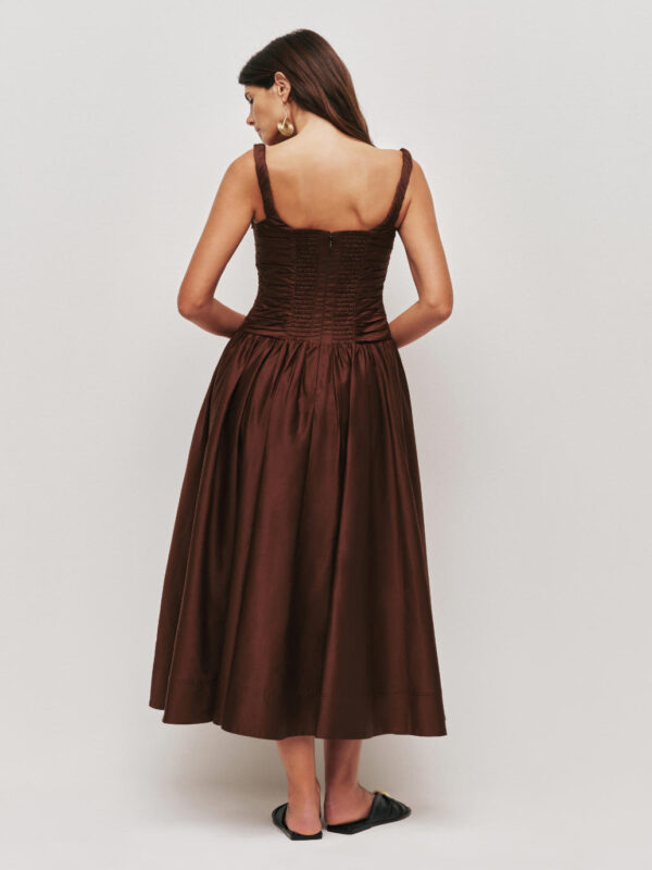 Aje Star Midi Dress Star Midi Dress Chocolate - Image 3