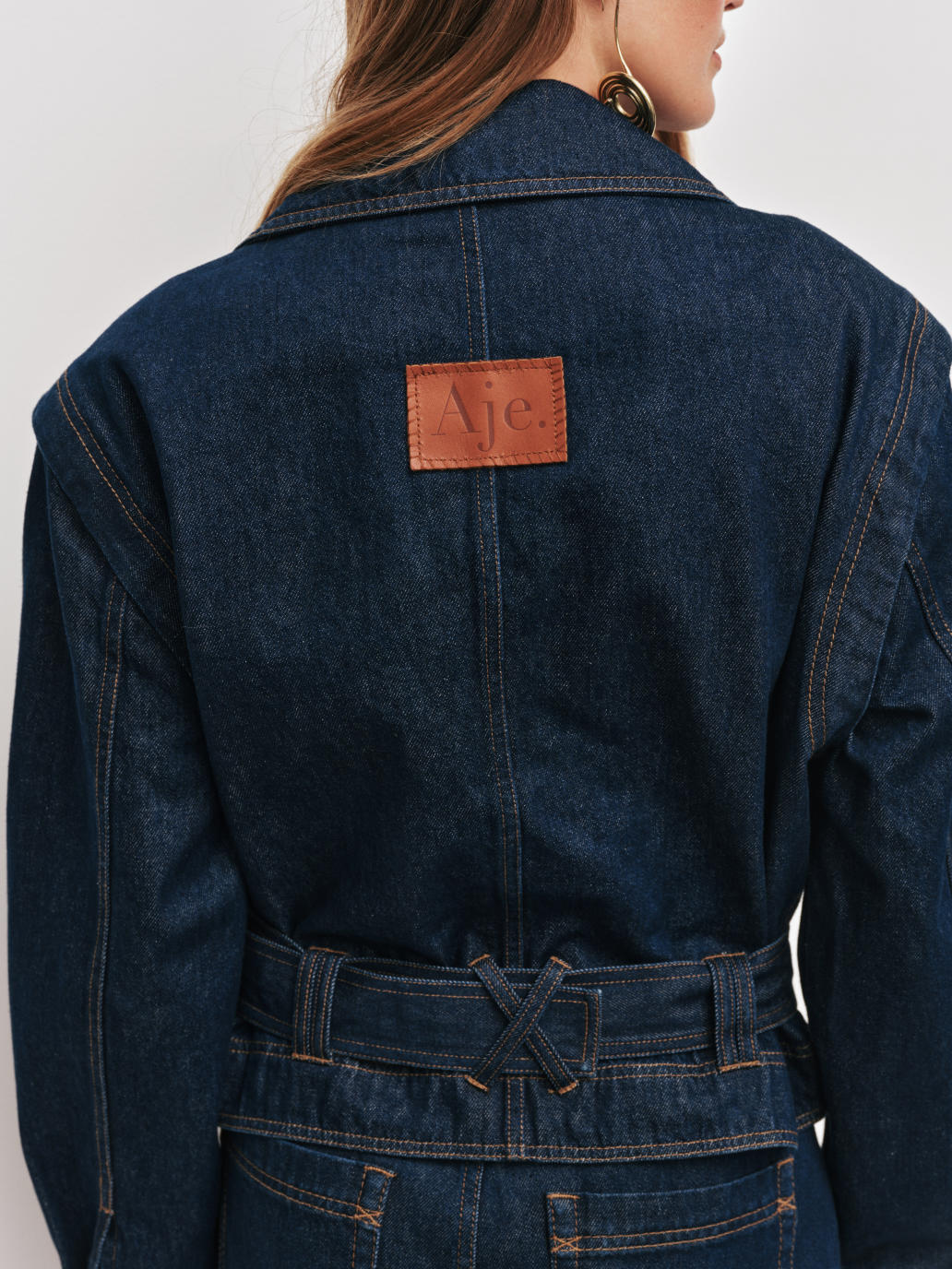 Aje Amara Hardware Denim Jacket Amara Hardware Denim Jacket Indigo Wash - Image 4