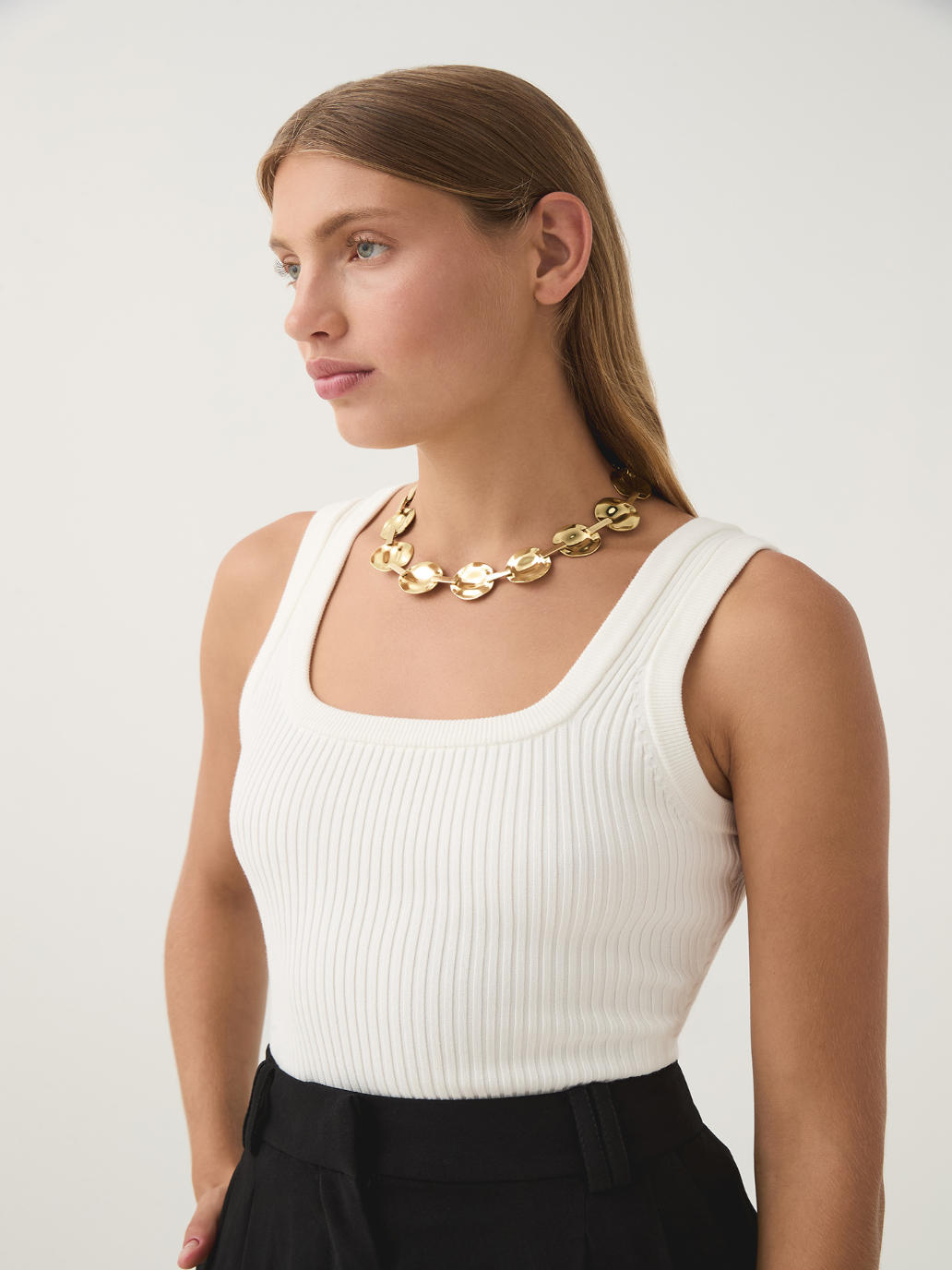 Aje Bronte Knit Tank Bronte Knit Tank Ivory - Image 3