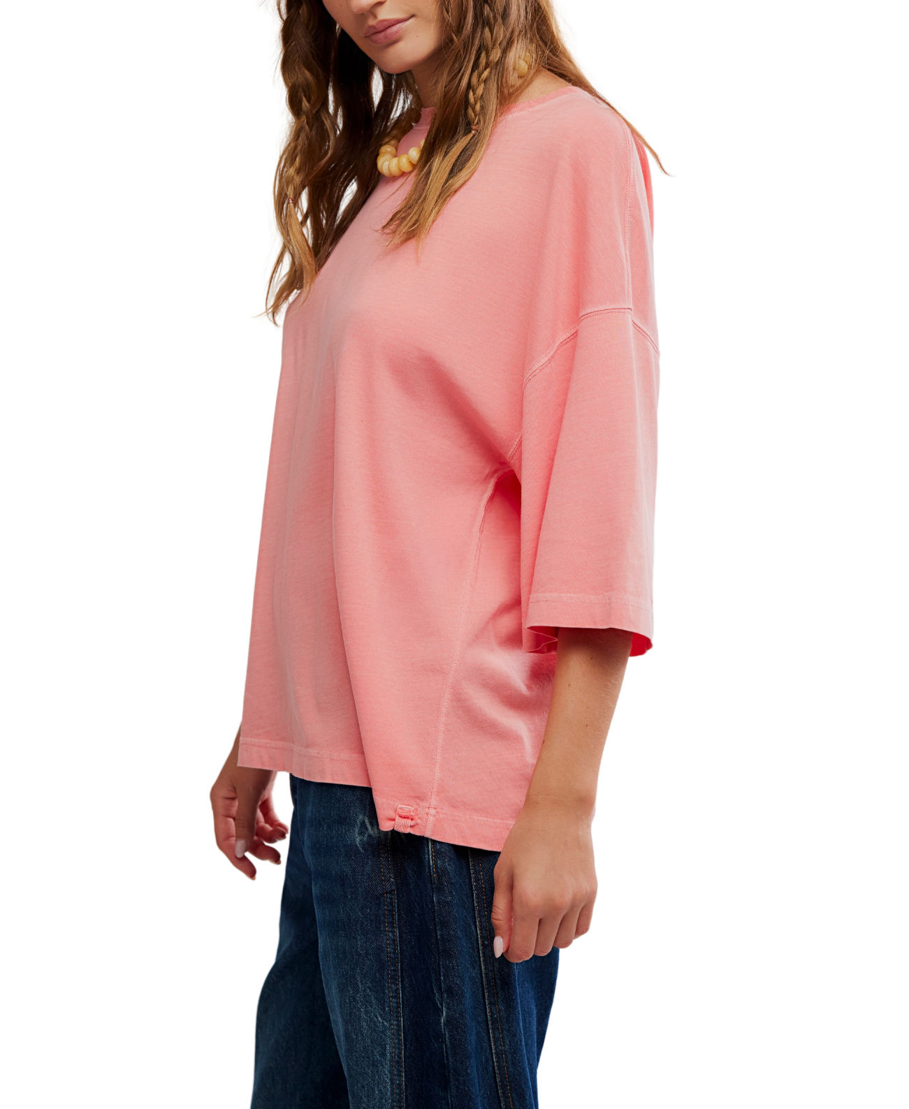 WTF Perfect Oversized Tee Coral Crimson - Image 2