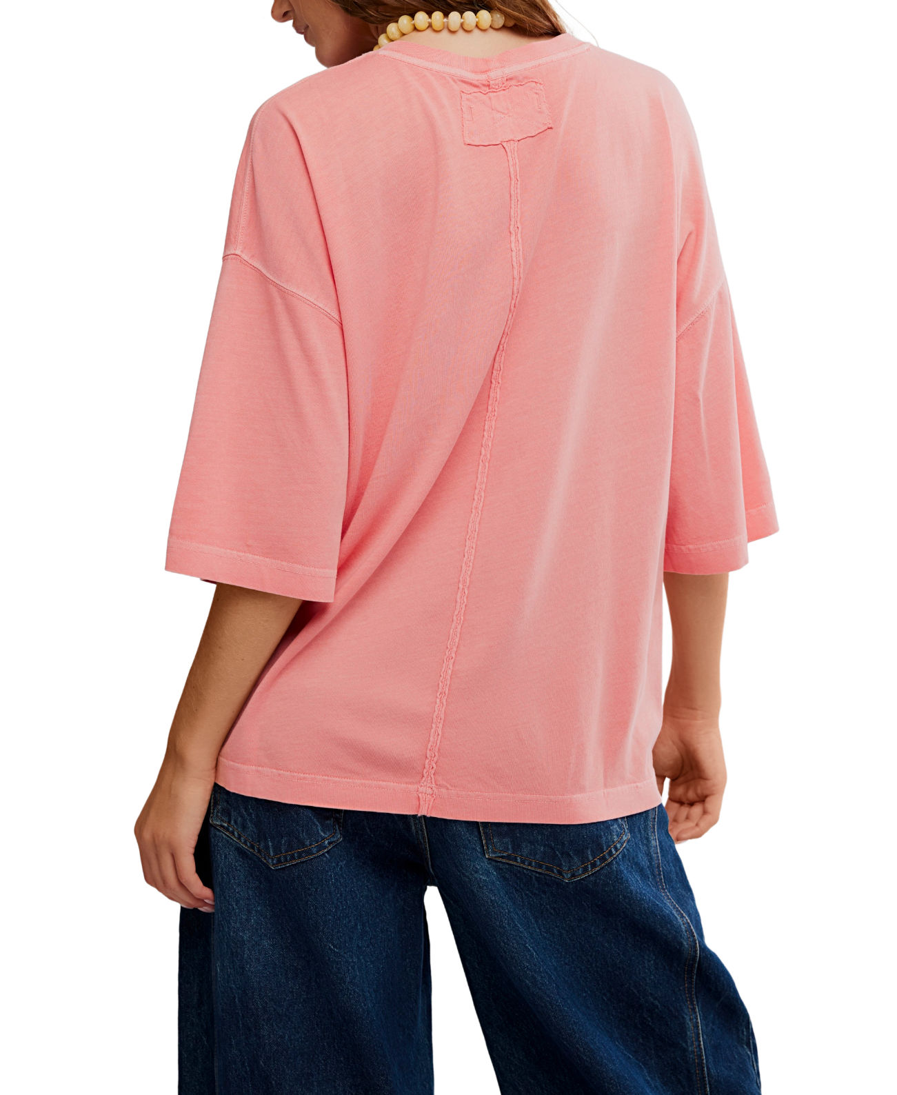 WTF Perfect Oversized Tee Coral Crimson - Image 3