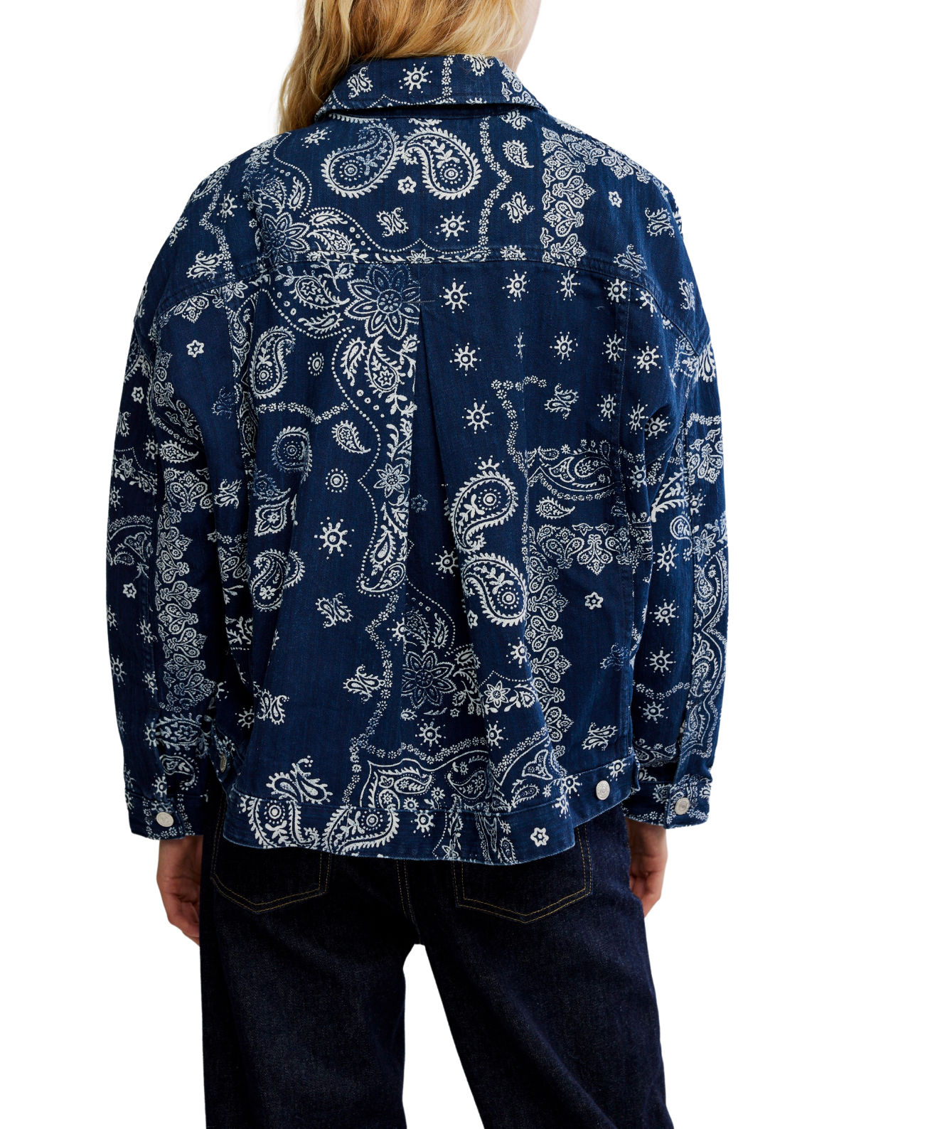 Opal Swing Printed Denim Navy Combo Bandana - Image 3