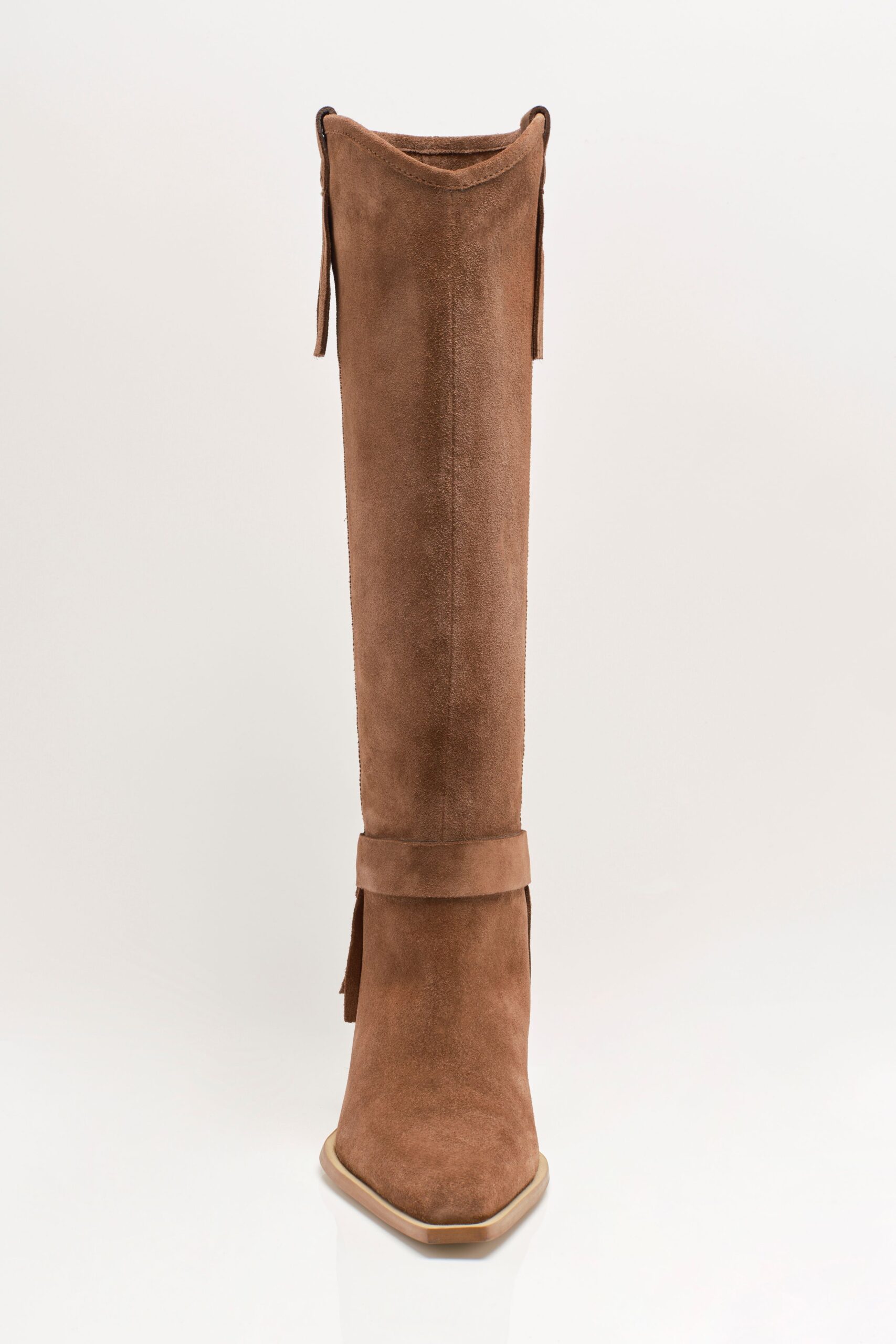 Faith Fringe Western Boot Faded Saddle Suede - Image 3