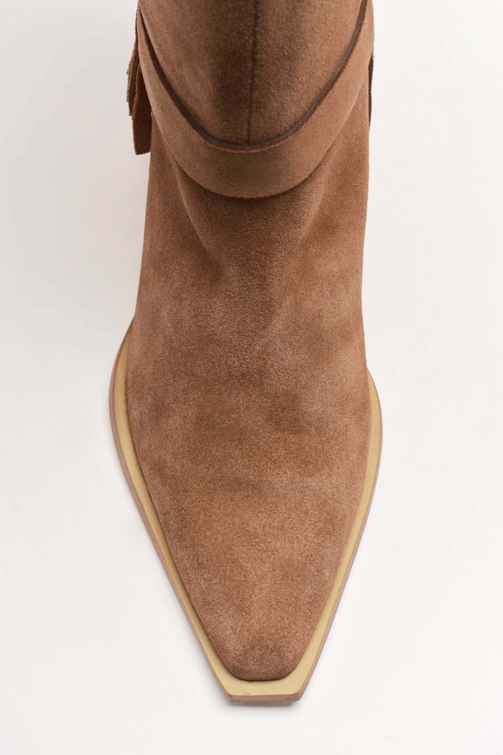 Faith Fringe Western Boot Faded Saddle Suede - Image 4