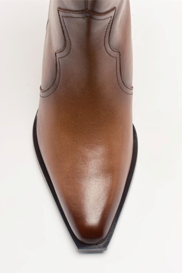 Cat Nap Cowboy Boot Saddle Leather - Image 4