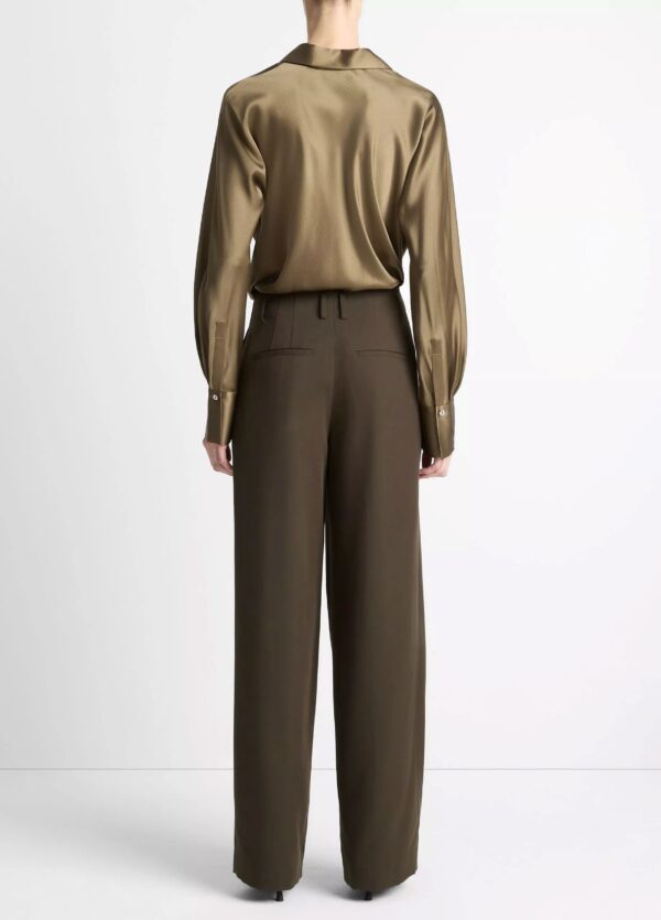 High Waist Pleated Trouser  Verde - Image 3