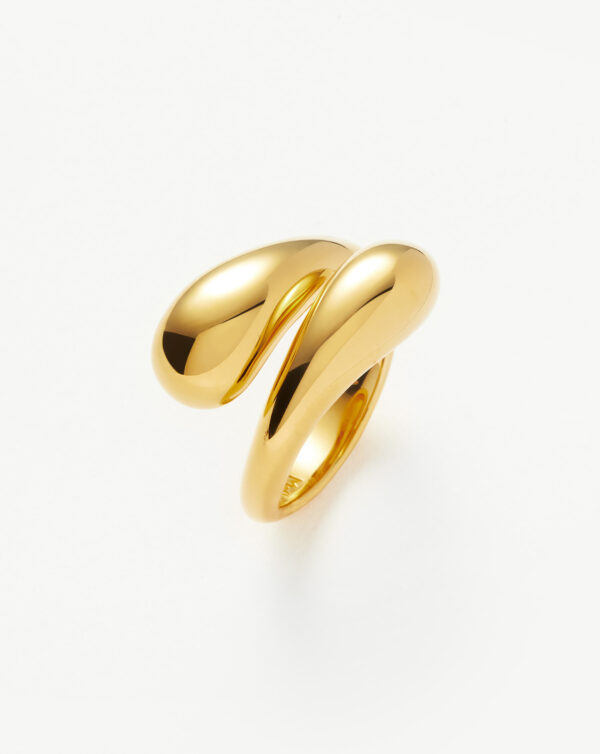 Savi Sculptura Crossover Ring Gold - Image 2
