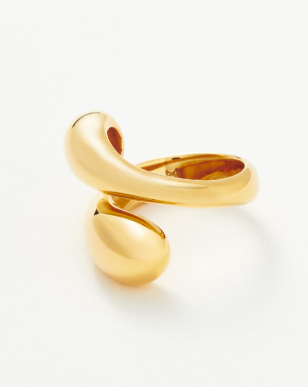 Savi Sculptura Crossover Ring Gold - Image 3