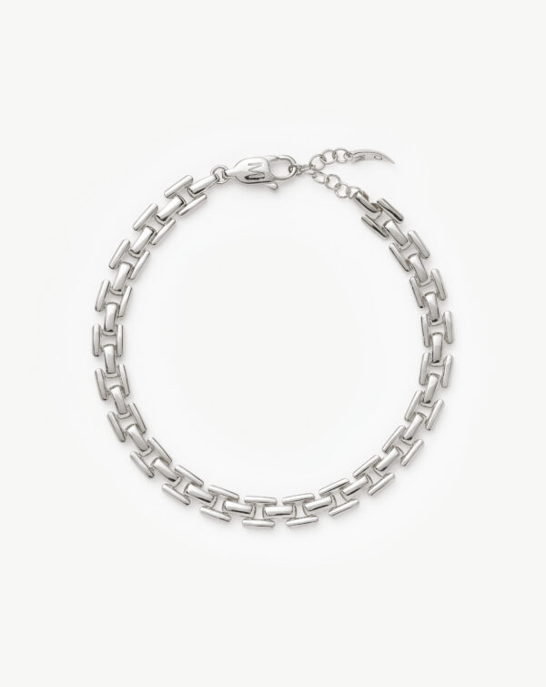 Timepiece Link Chain Bracelet Silver Silver