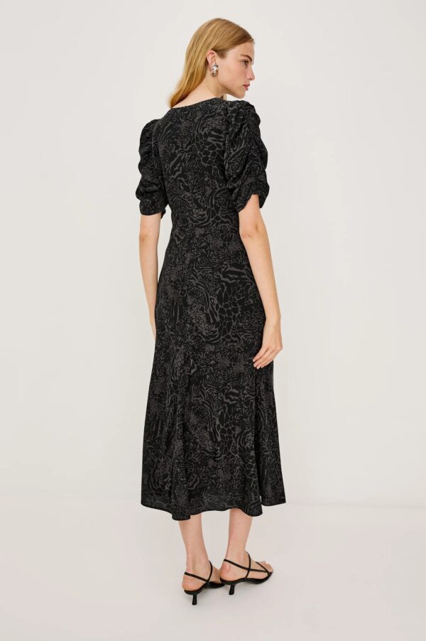 Zariah Dress  Charcoal Mixed Animal - Image 3