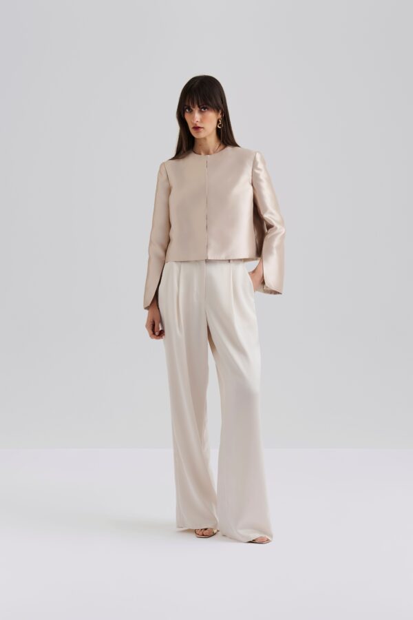 Ruthie cropped blouse Beige