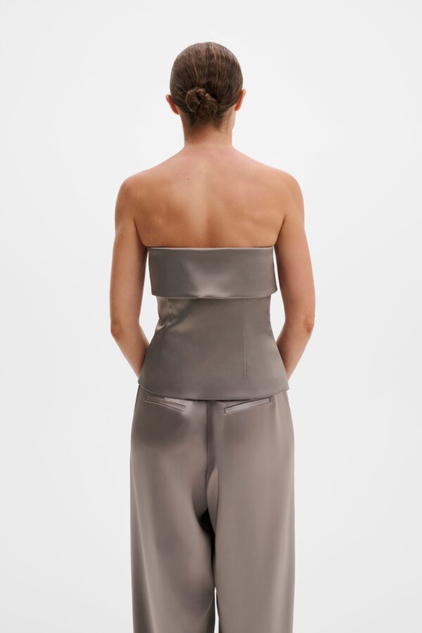 Lou asymmetric bandeau top Graphite - Image 3