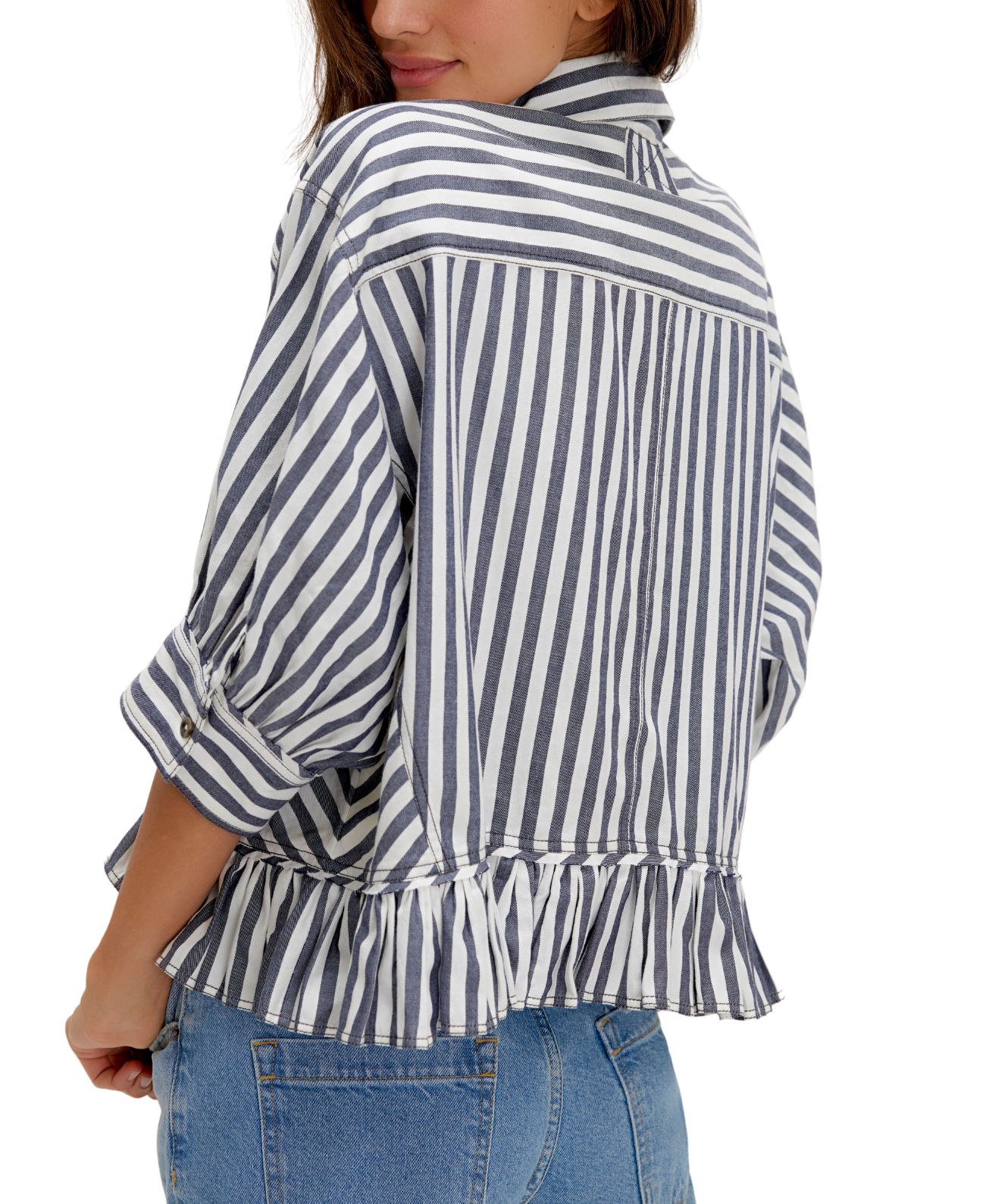 Bailey Stripe Shirt Nautical Navy - Image 2