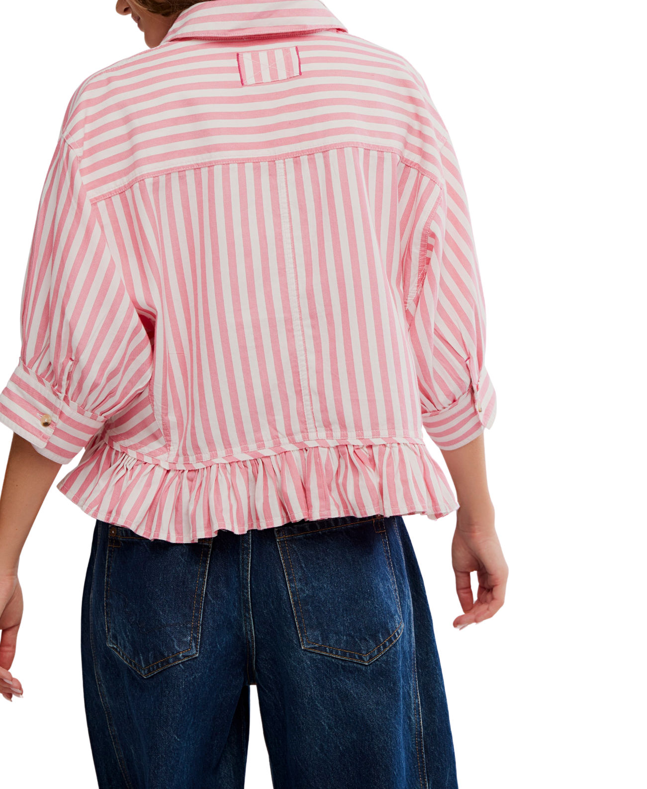 Bailey Stripe Shirt Coral Combo - Image 3