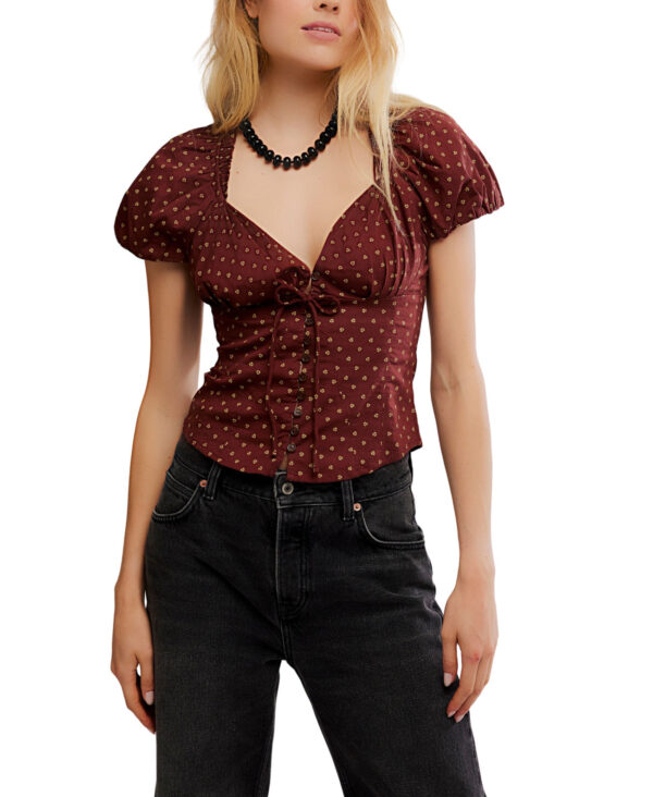 Summer Printed Blouse Chocolate Combo