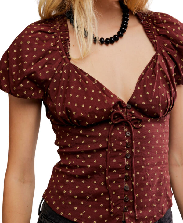 Summer Printed Blouse Chocolate Combo - Image 4