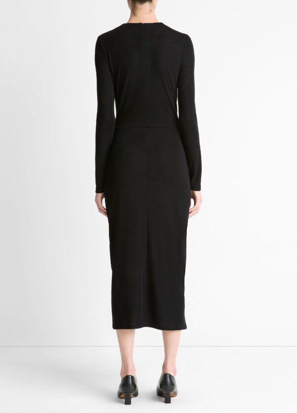 L/S Drape Dress  Black - Image 2