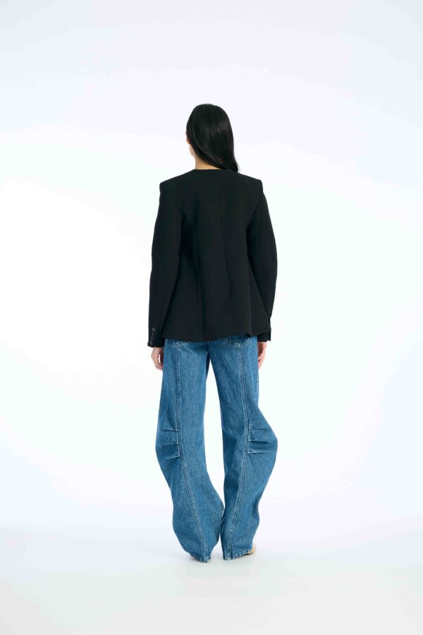 Flared Tailored Jacket Black - Image 2
