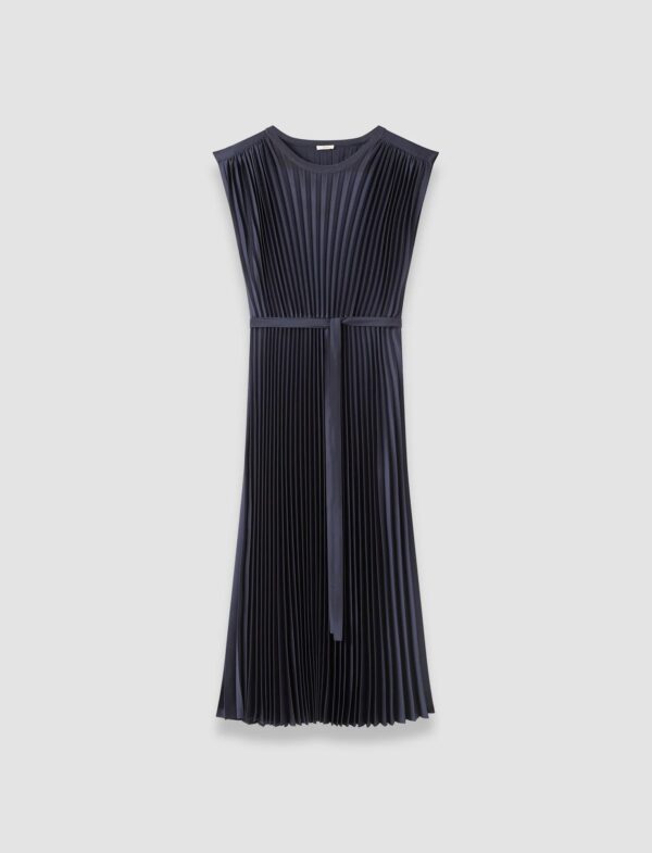 Velta-Dress-Knit-Weave Plisse Indigo