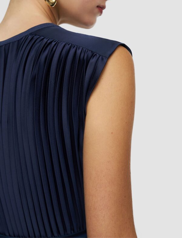 Velta-Dress-Knit-Weave Plisse Indigo - Image 3