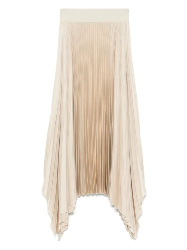 Ade-Skirt-Knit-weave Plisse Powder