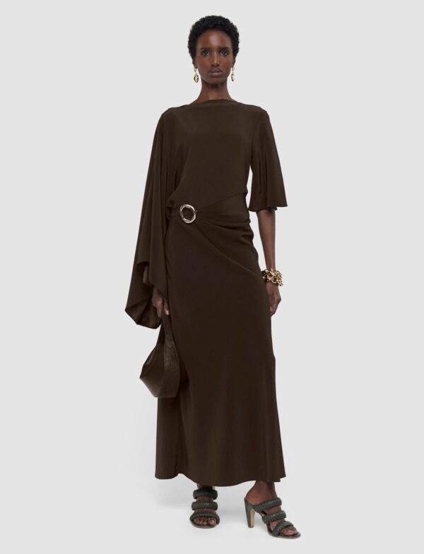 Joya-Dress-Satin Twill Cocoa - Image 2