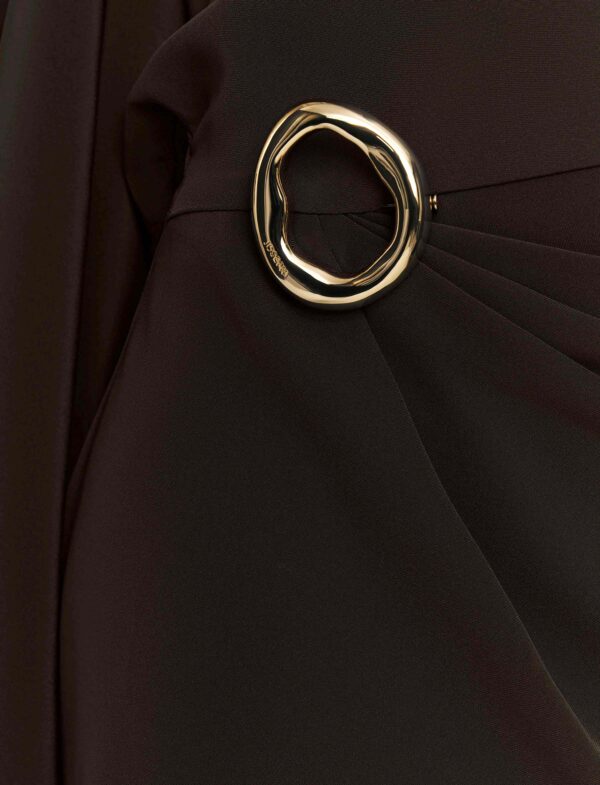 Joya-Dress-Satin Twill Cocoa - Image 4