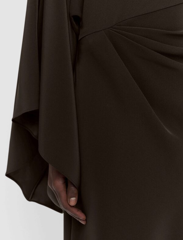 Joya-Dress-Satin Twill Cocoa - Image 5