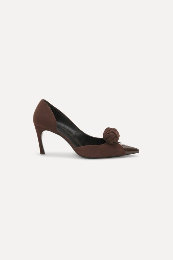 Suede knot Pump Brown Chocolate Brown