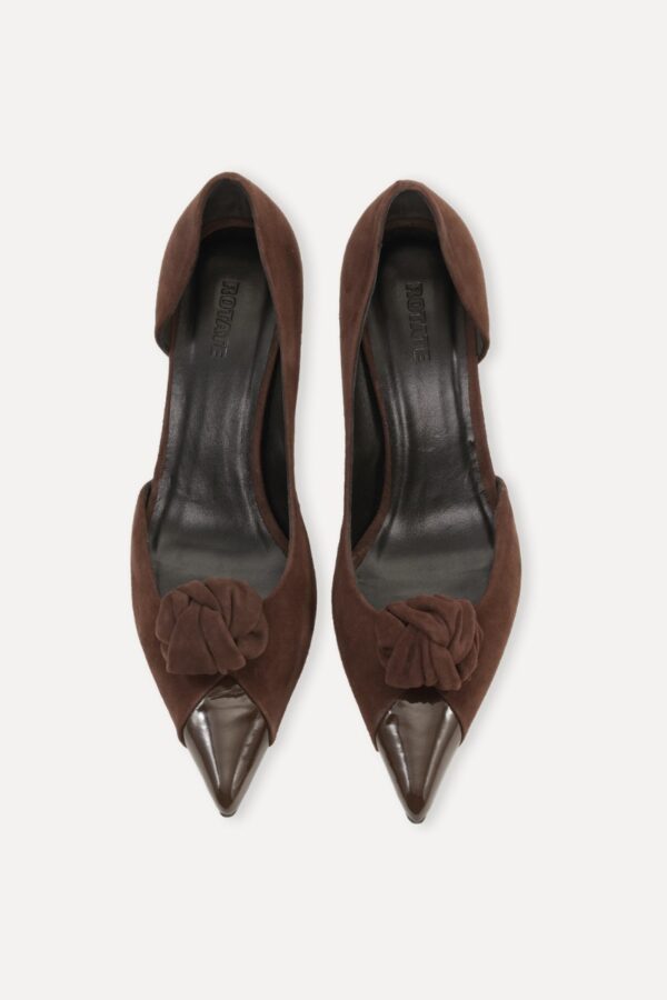 Suede knot Pump Brown Chocolate Brown - Image 2