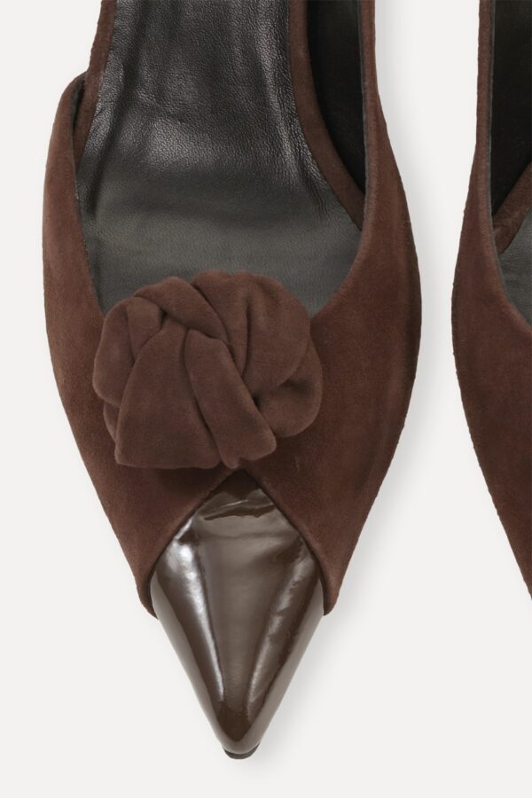 Suede knot Pump Brown Chocolate Brown - Image 3