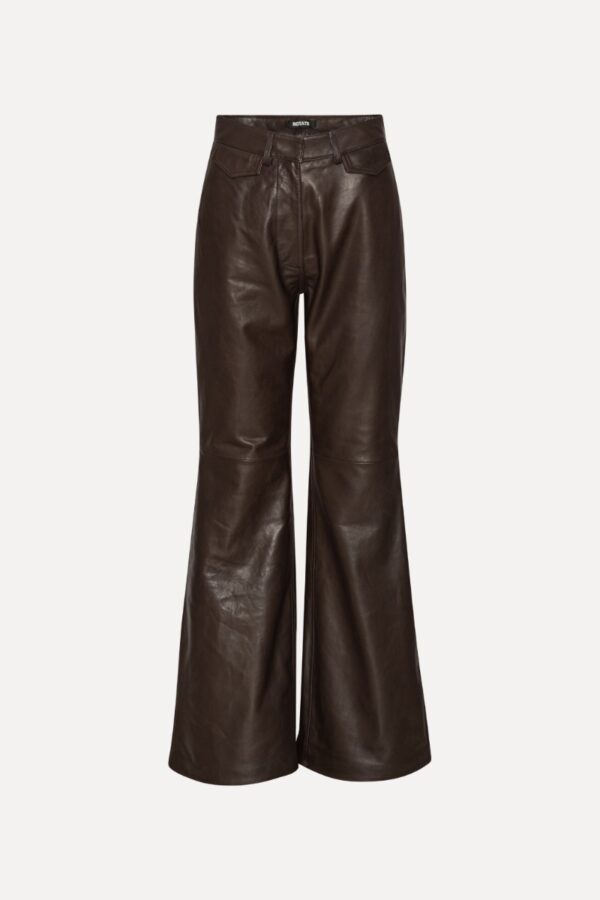 Flared Leather Pants Mole - Image 2