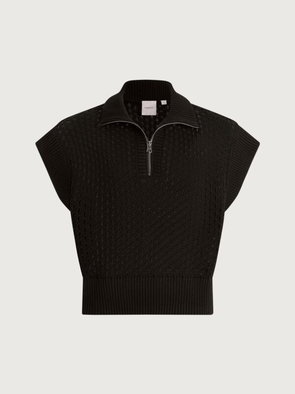 Gaines Half Zip Knit Black