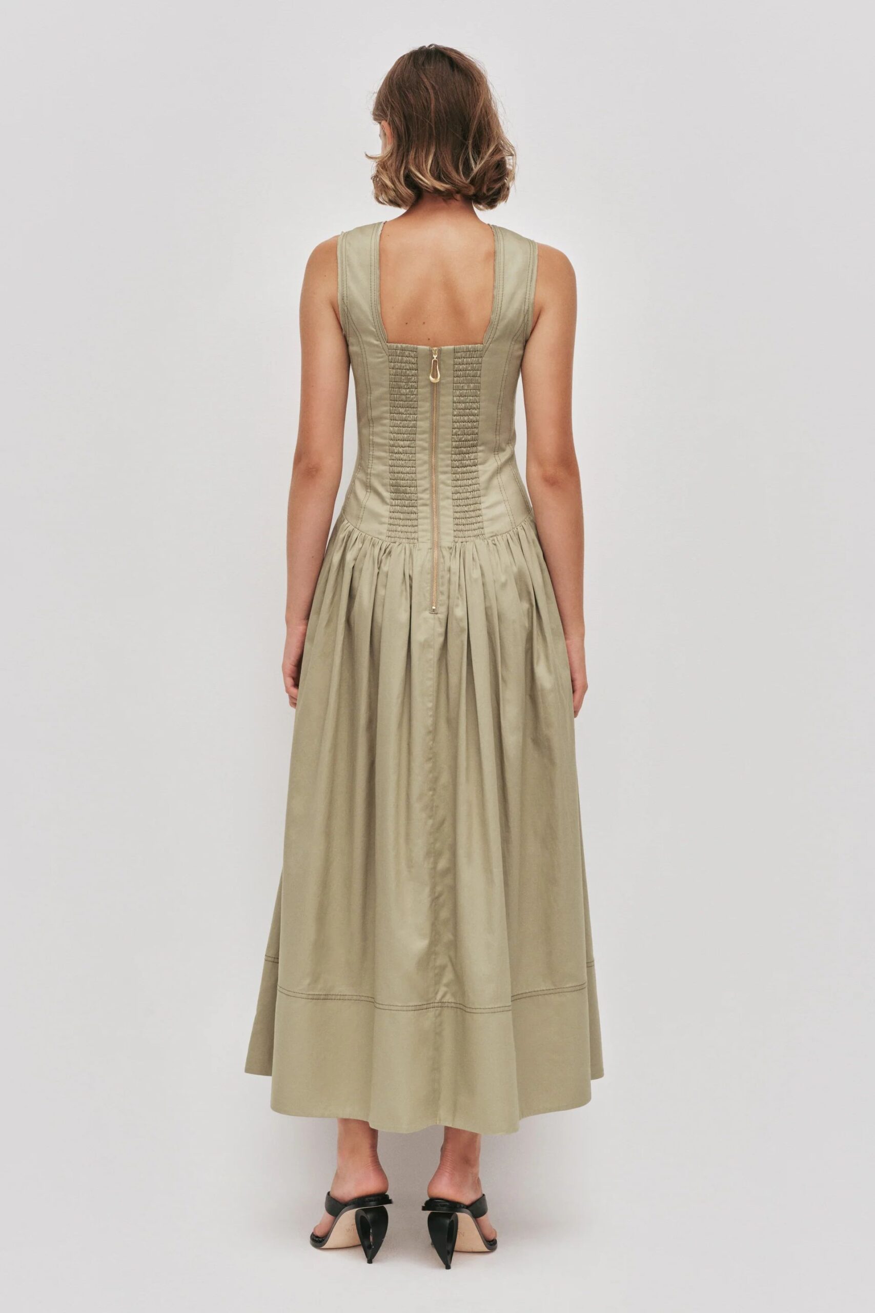 Parallel Midi Dress Moss - Image 2