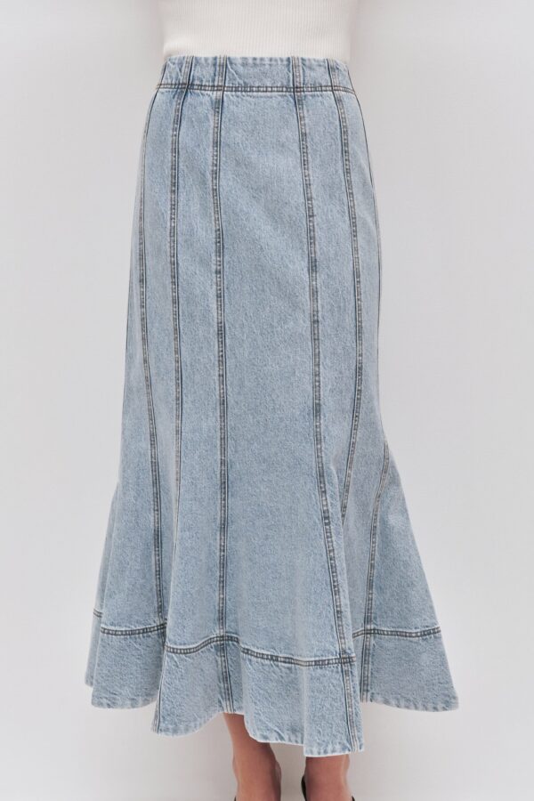 The Denim Midi Skirt seasalt - Image 2
