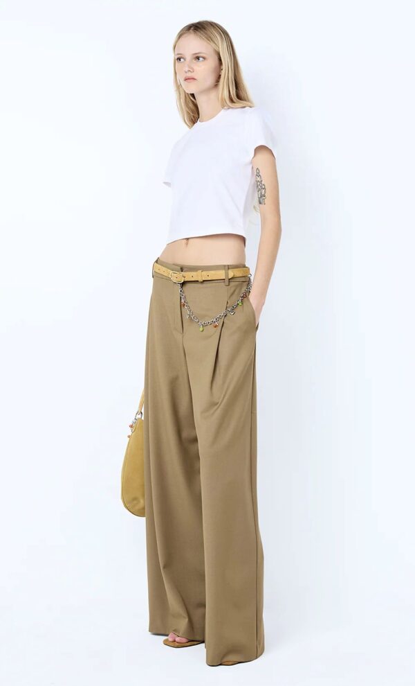 Faye Wide Leg Pant Olive - Image 2