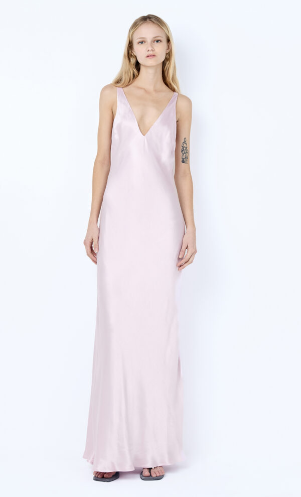 Florence V Neck Maxi Dress Ballet - Image 2