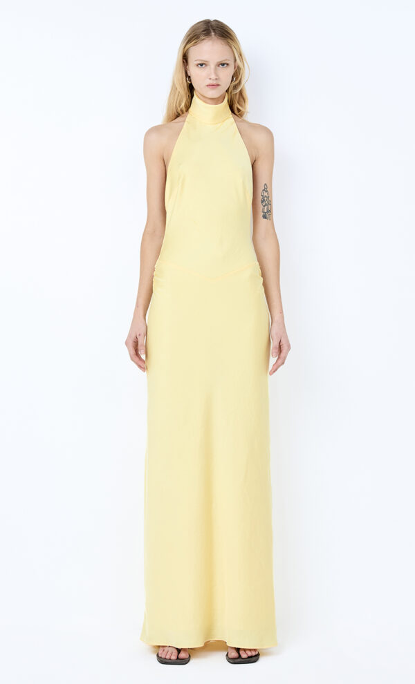 Lisette Halter Maxi Dress Citron