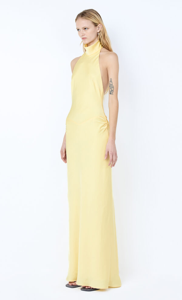 Lisette Halter Maxi Dress Citron - Image 2