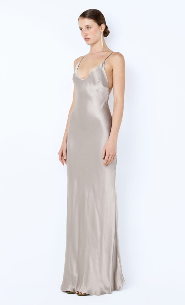 Florence Scoop Maxi Dress Silver - Image 2