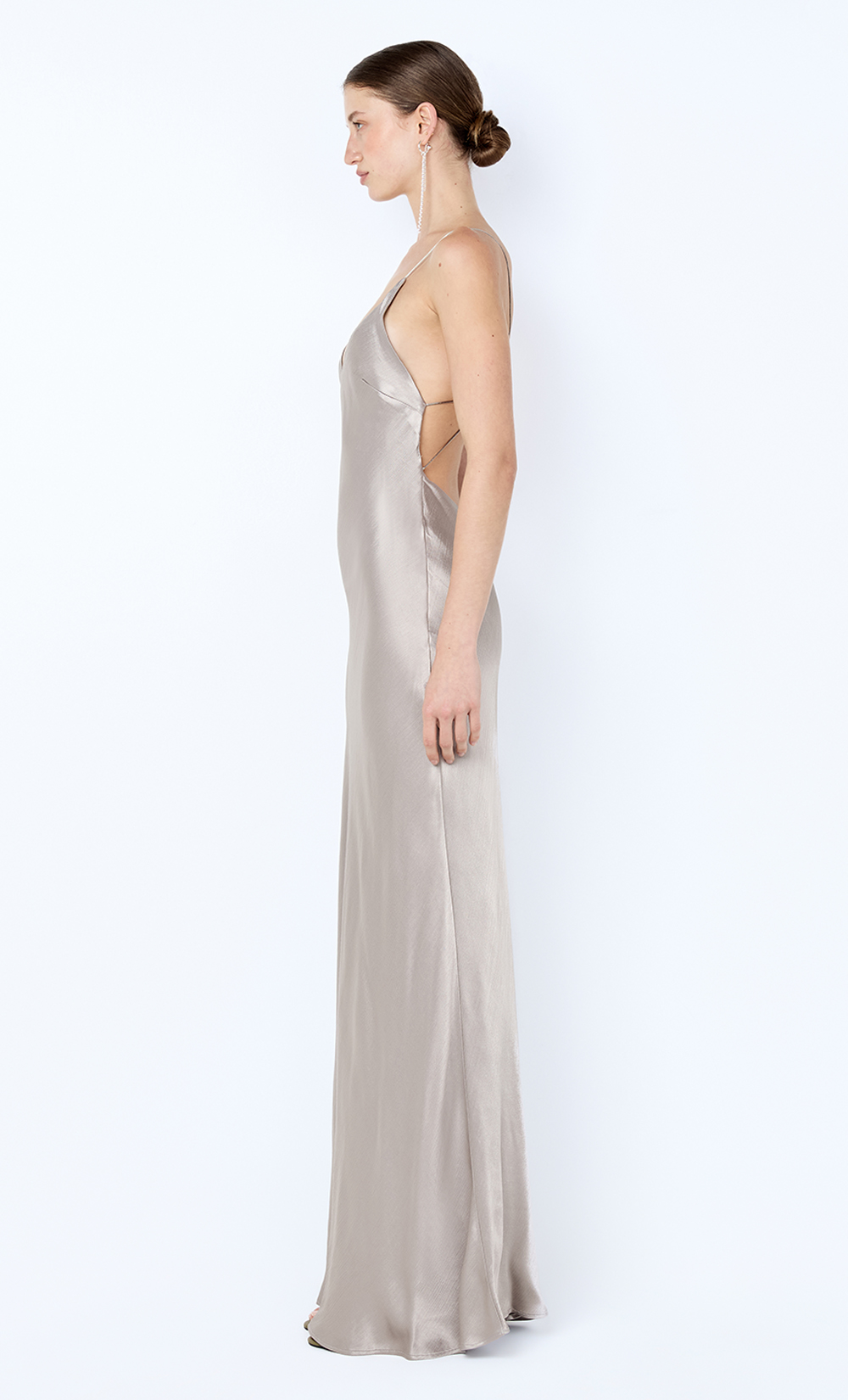 Florence Scoop Maxi Dress Silver - Image 3