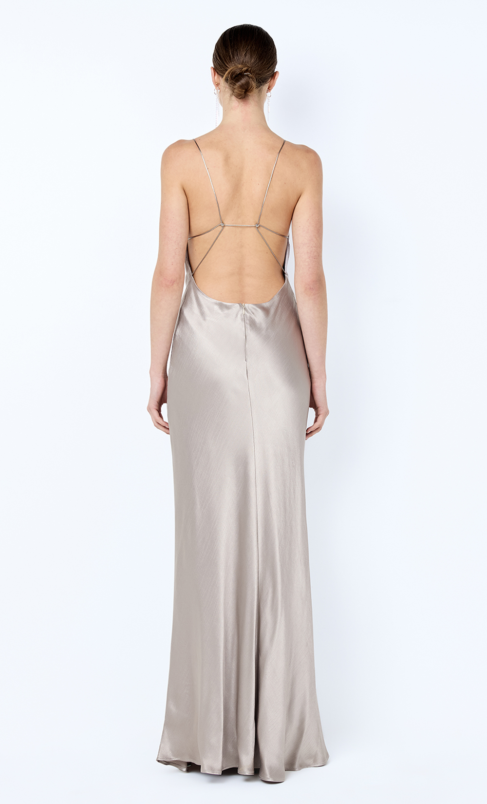 Florence Scoop Maxi Dress Silver - Image 4