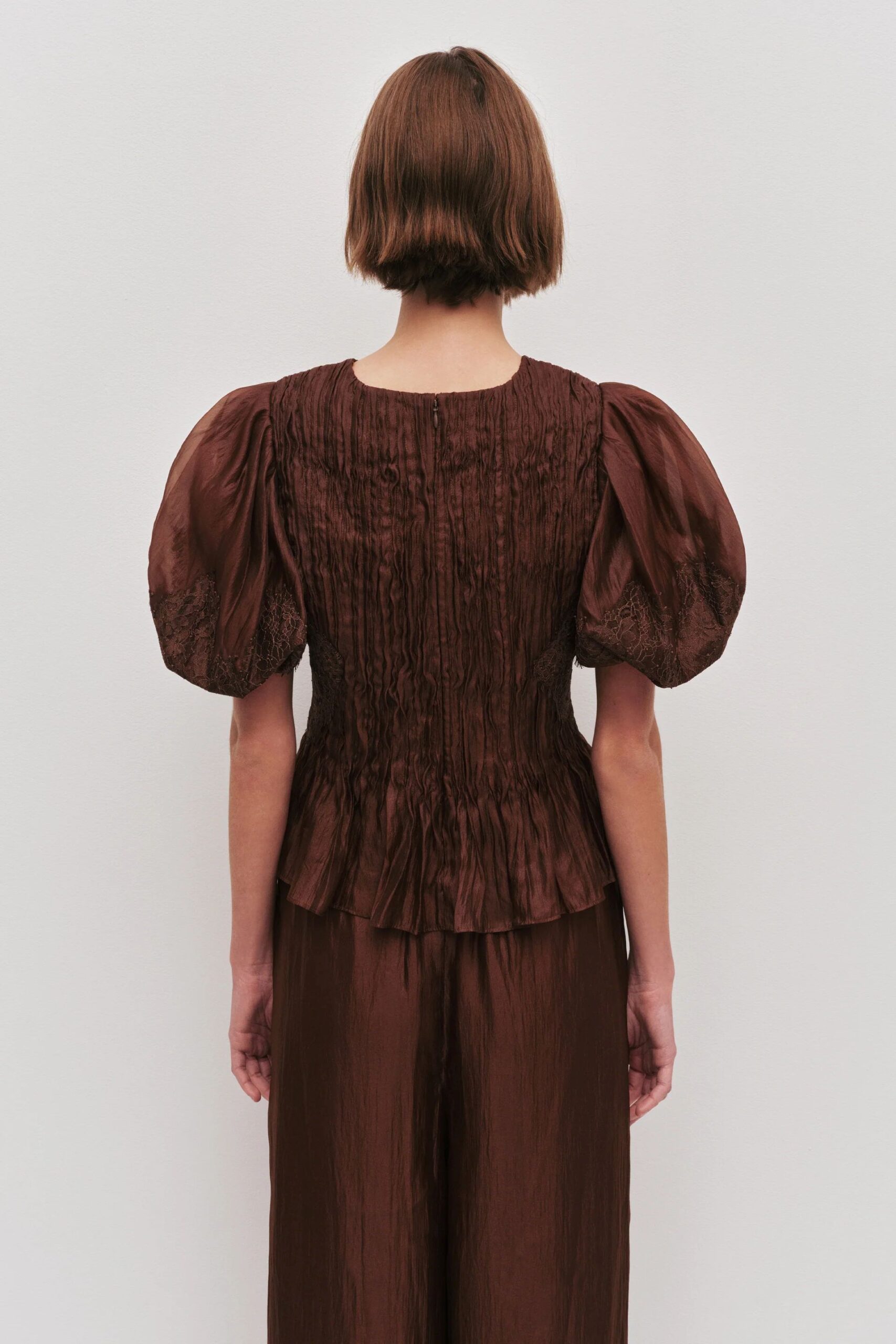 Ophelia Lace Top Chocolate - Image 3