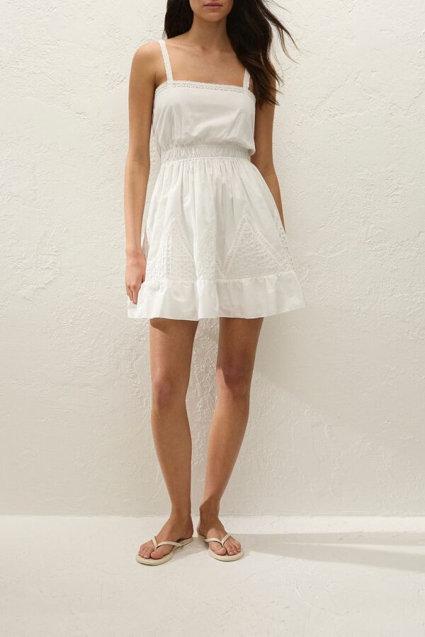 Opal Mini Dress Fresco Lace White