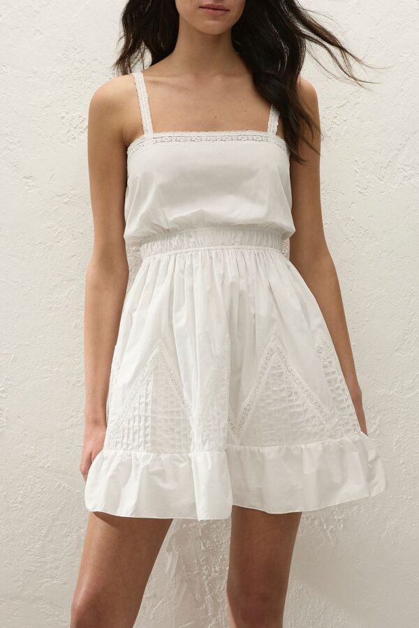Opal Mini Dress Fresco Lace White - Image 2